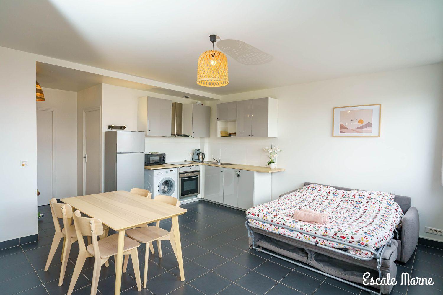 Escale-Marne Fr - 101 - Free Parking - Free Luggage Storage - All Equipped - Linen Included - Washing Machine - Luxury Eve Sleep Mattress 160X200 - 10Mn Walk Metro 8 - Rer A - Panoramic View - From 1 To 4 Guests 迈松阿尔福 外观 照片