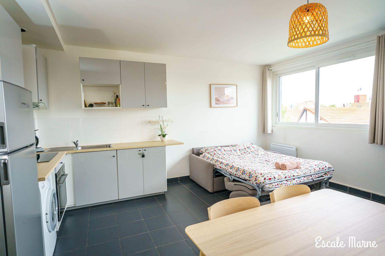 Escale-Marne Fr - 101 - Free Parking - Free Luggage Storage - All Equipped - Linen Included - Washing Machine - Luxury Eve Sleep Mattress 160X200 - 10Mn Walk Metro 8 - Rer A - Panoramic View - From 1 To 4 Guests 迈松阿尔福 外观 照片